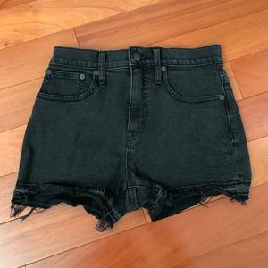 Madewell black high waisted shorts size 25